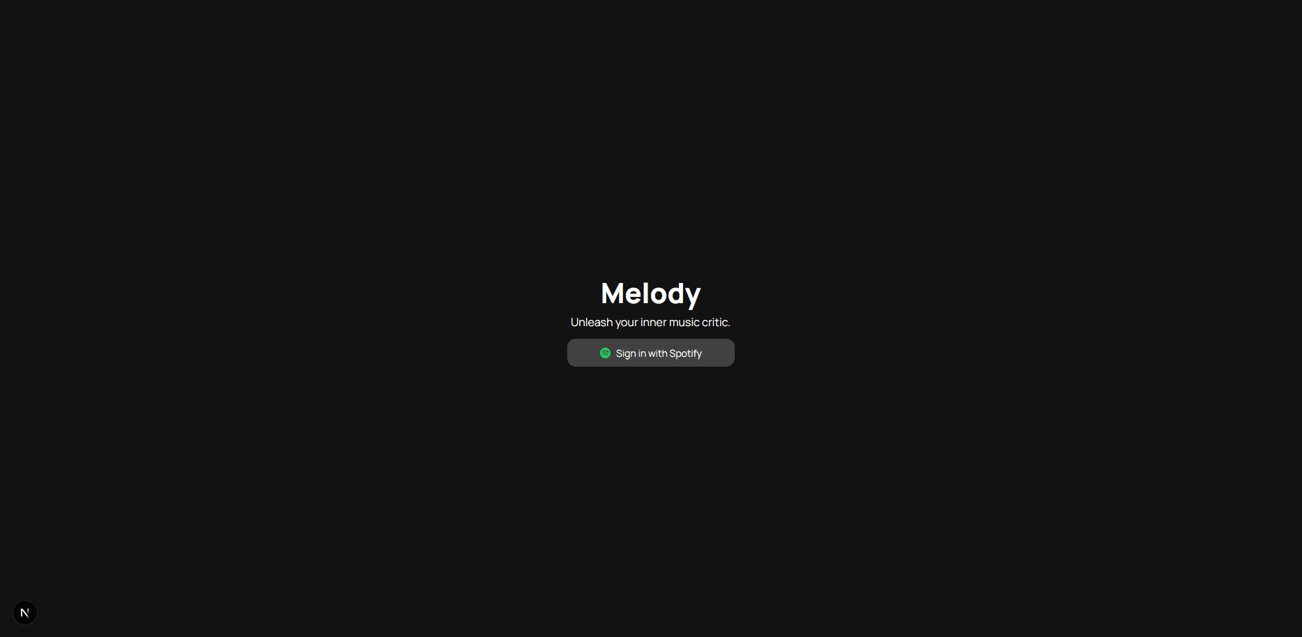 Melody homepage
